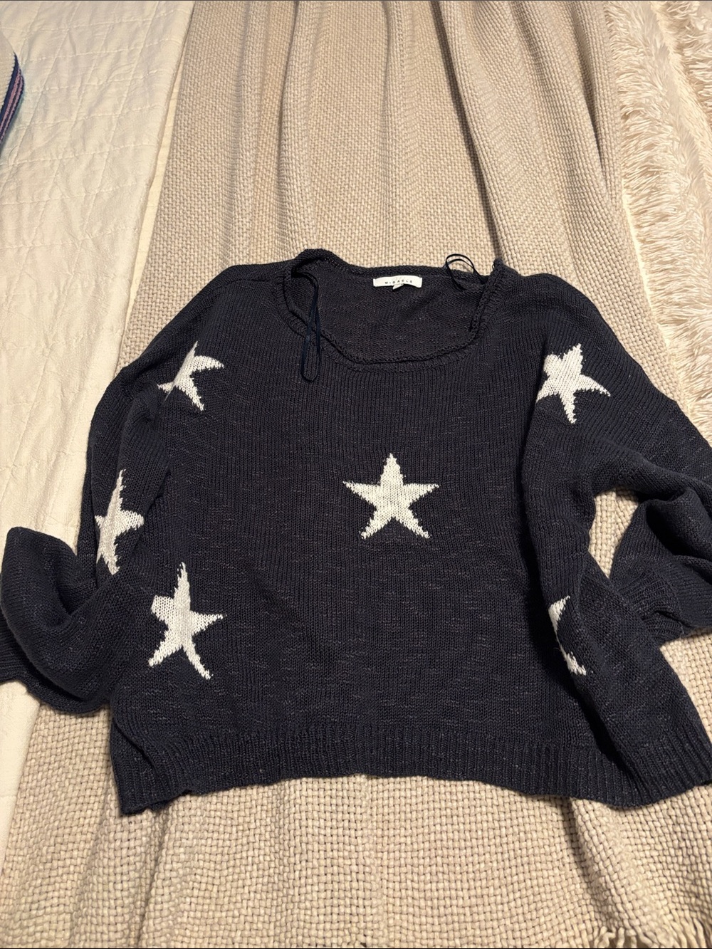 Miracle Navy & White Star Crewneck Sweater